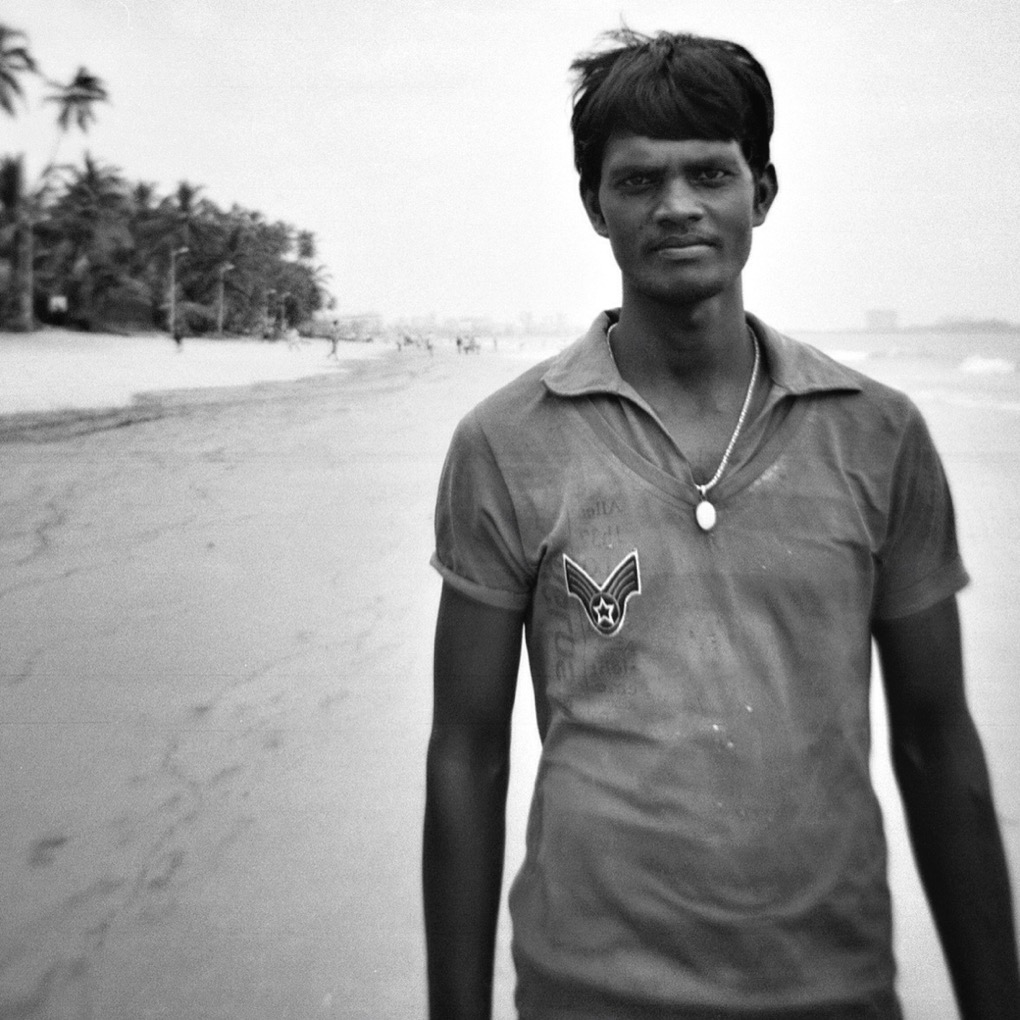 Man On the Beach in Juhu. Mumbai 2013