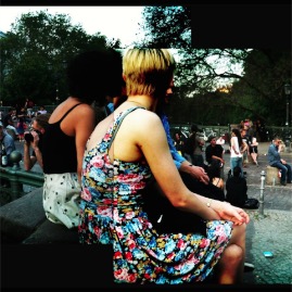 People on a Bridge