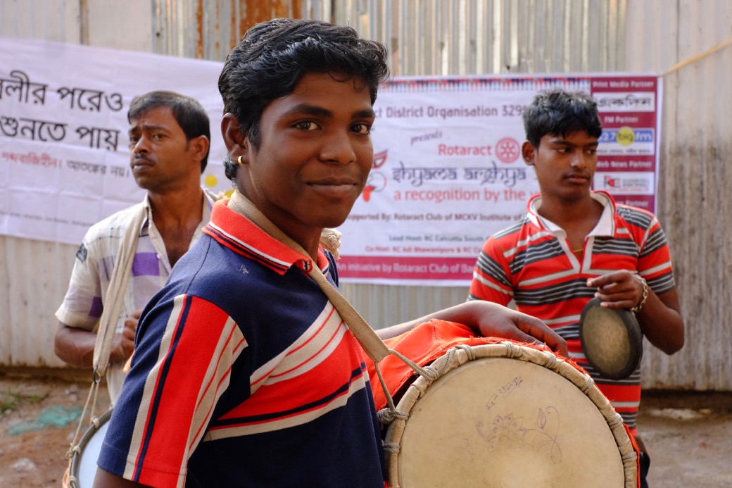 Drumming for Kali. Kolkata 2015