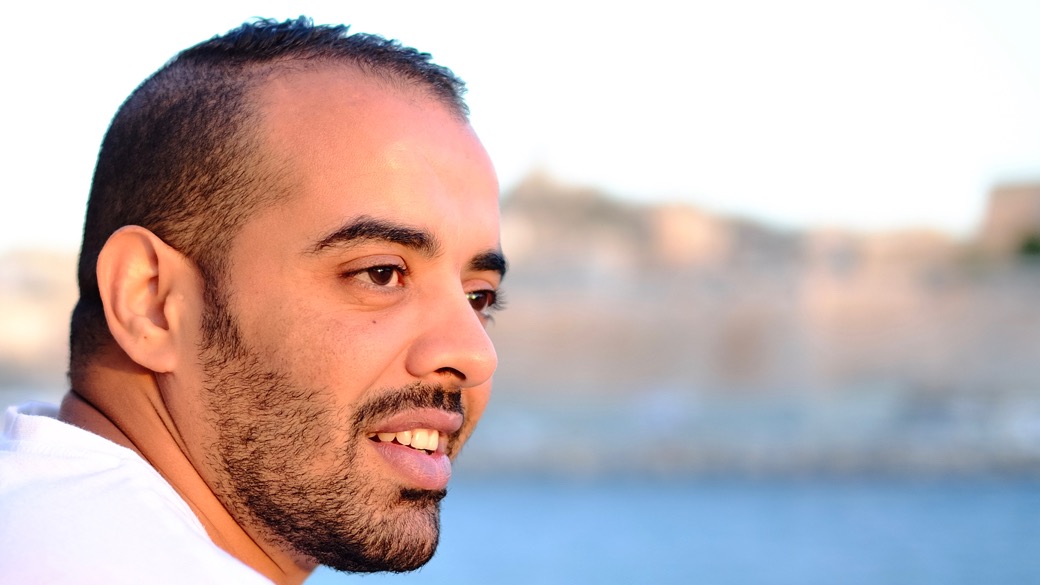 Lahsen et le soleil couchant. Marseille 2015