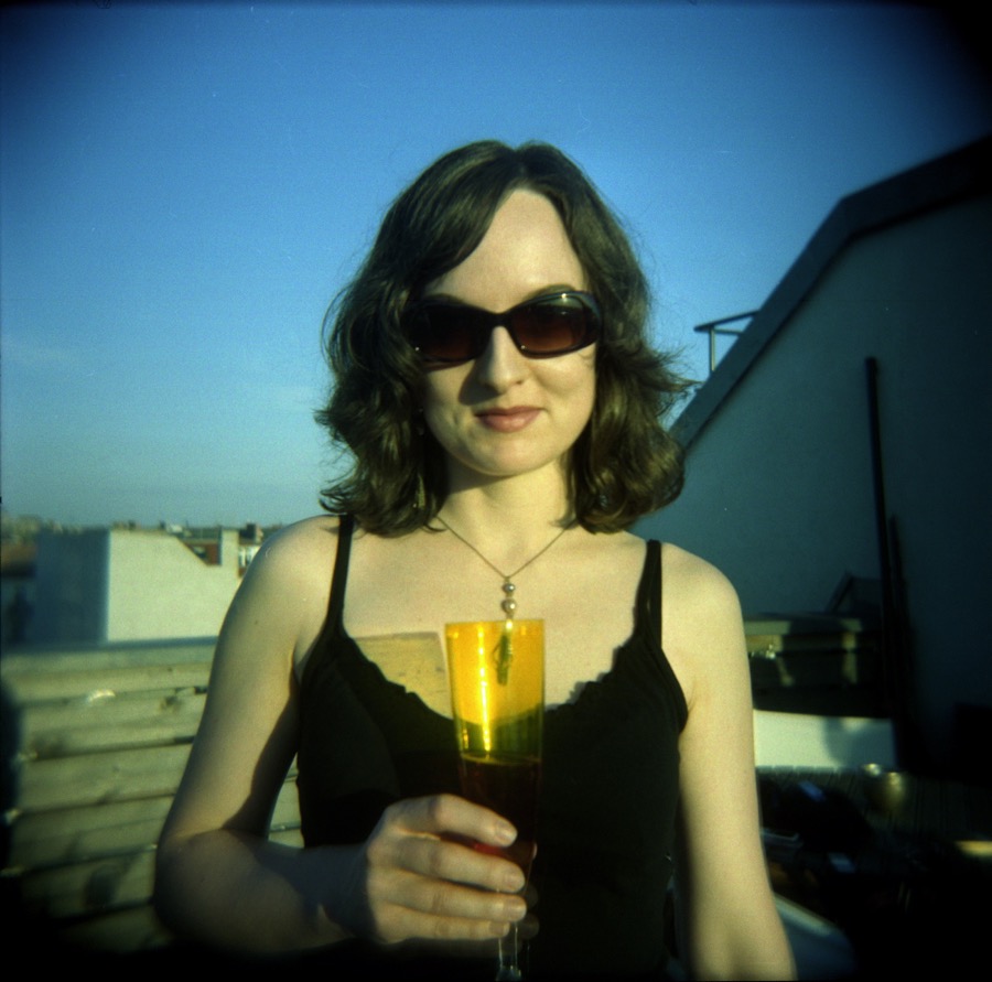 Franziska on the Roof. Berlin 2008