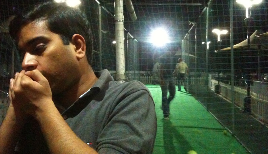 Akash on the Phone. Bangalore 2010