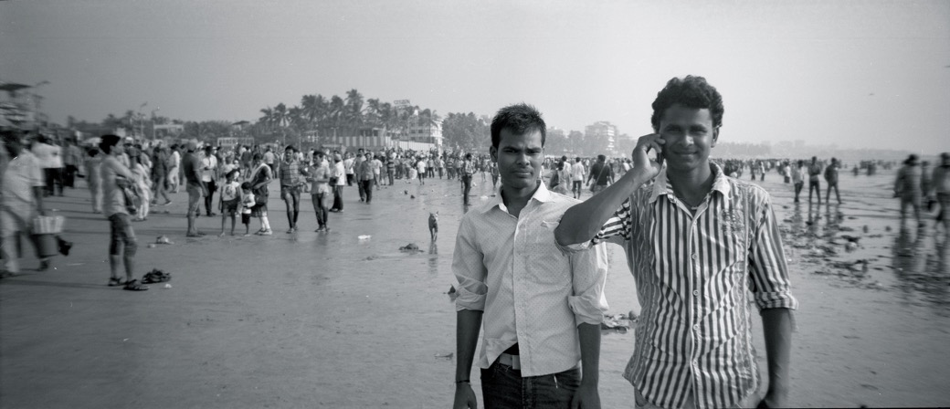 Calling from the Beach in Mumbai