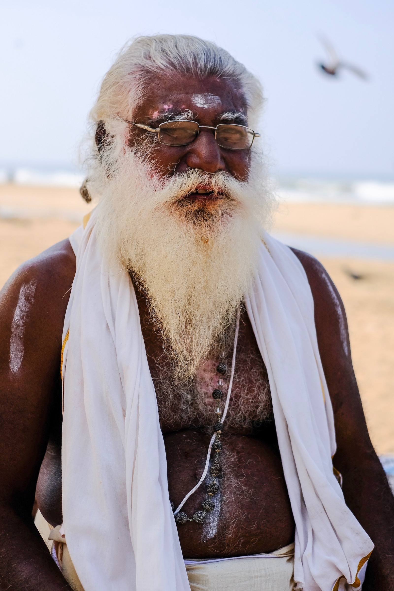 Pandit on the Beach in Varkala