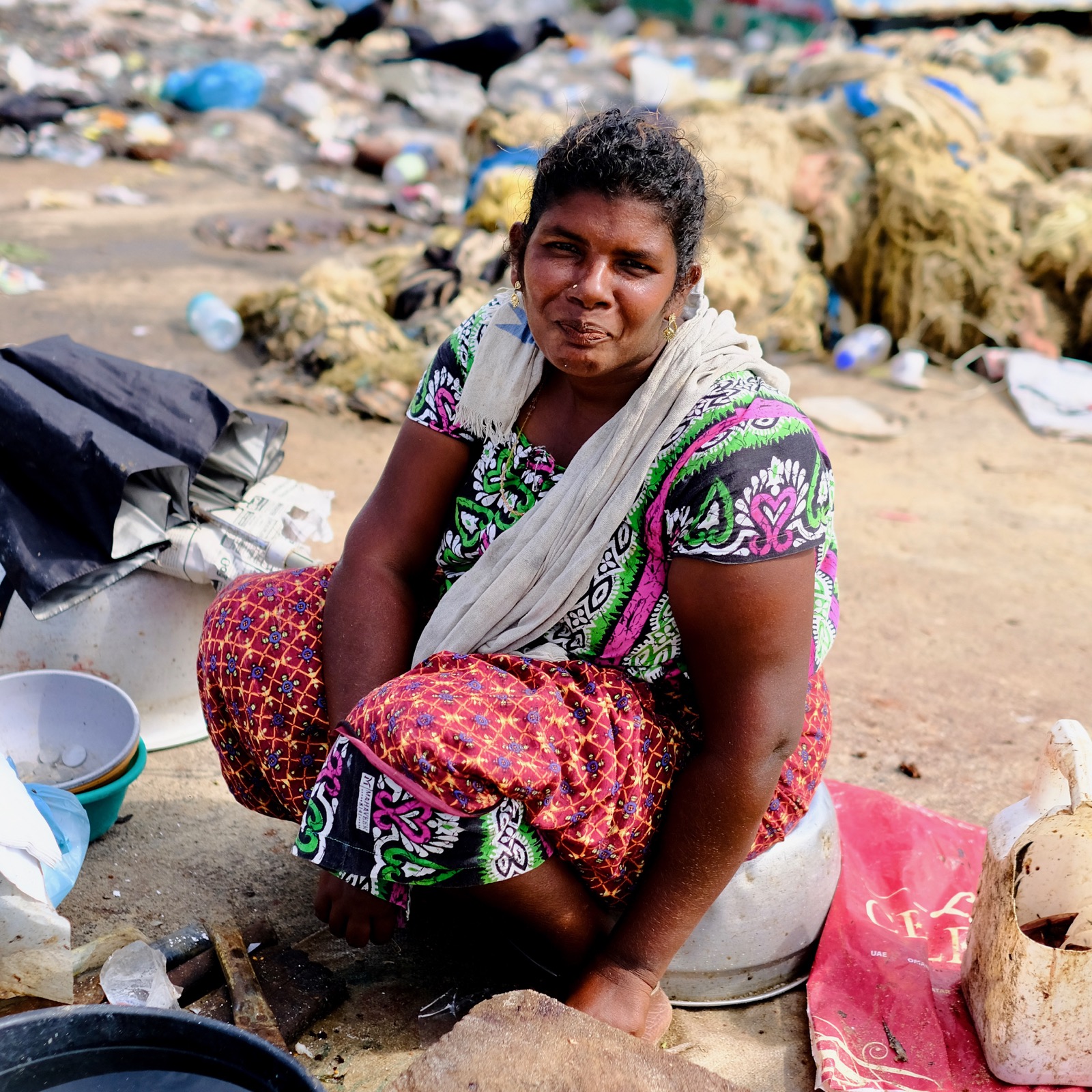 The Woman in Vizhinjam Fish Market
