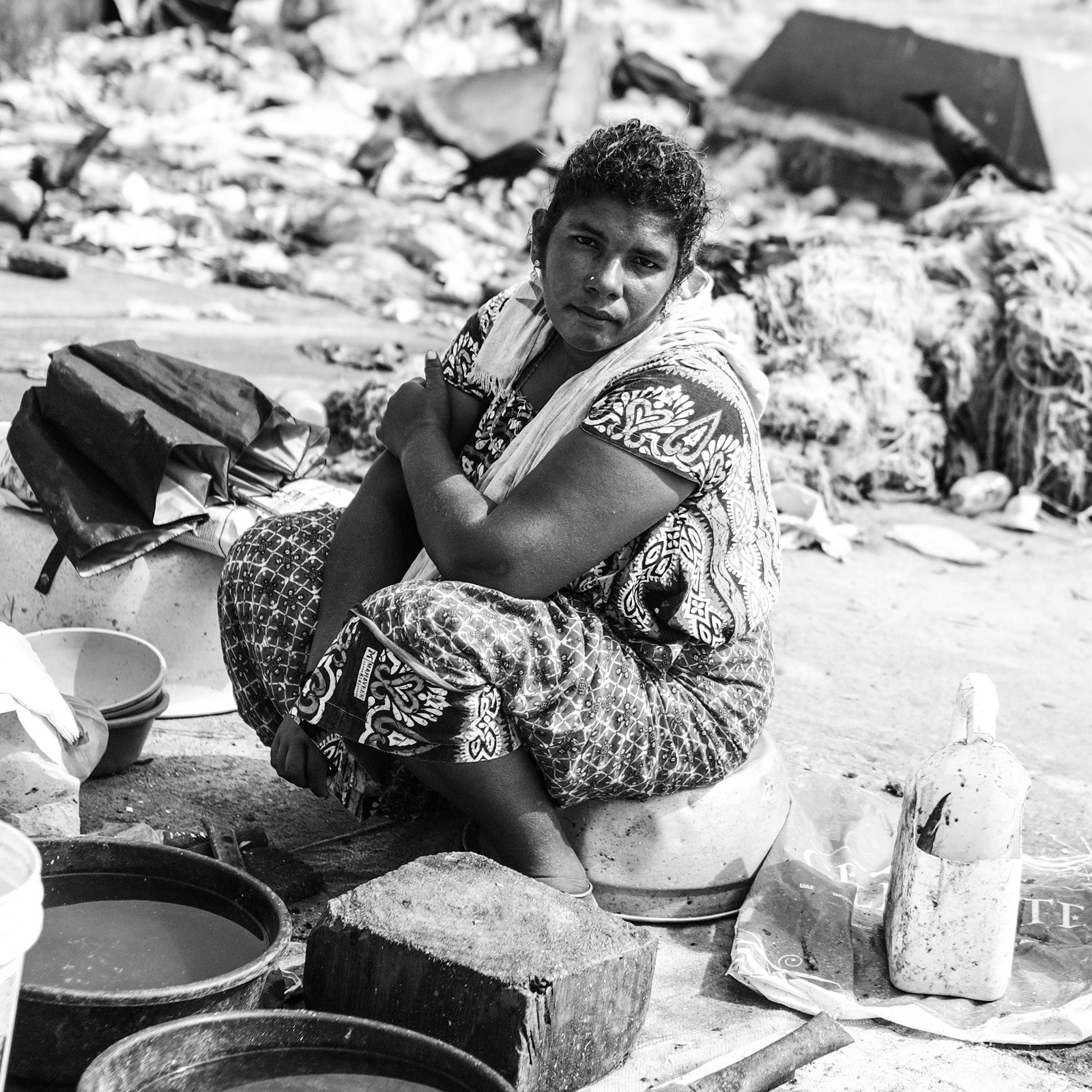 The Woman in Vizhinjam Fish Market