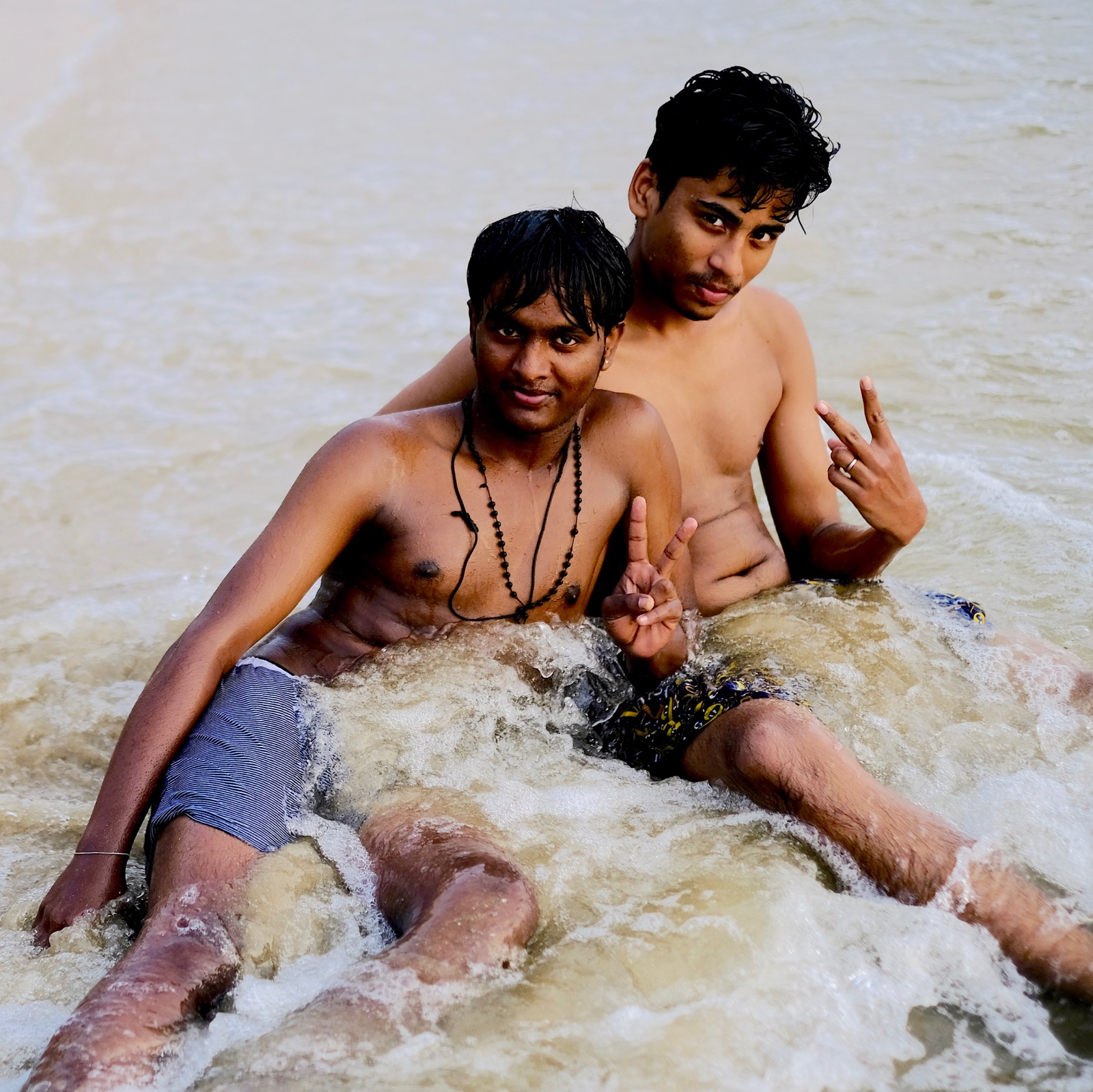 Youths On the Beach in Kovalam