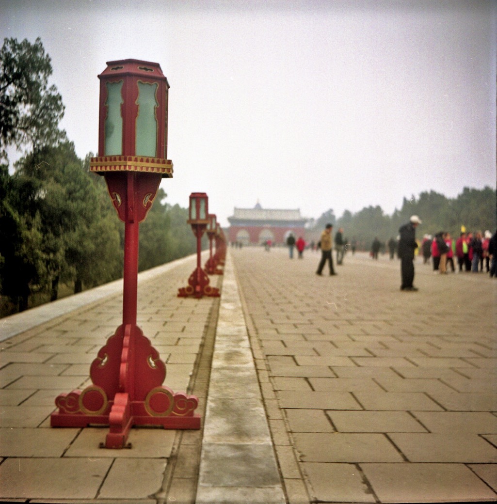 Pillars on the way to the Temple of Heaven